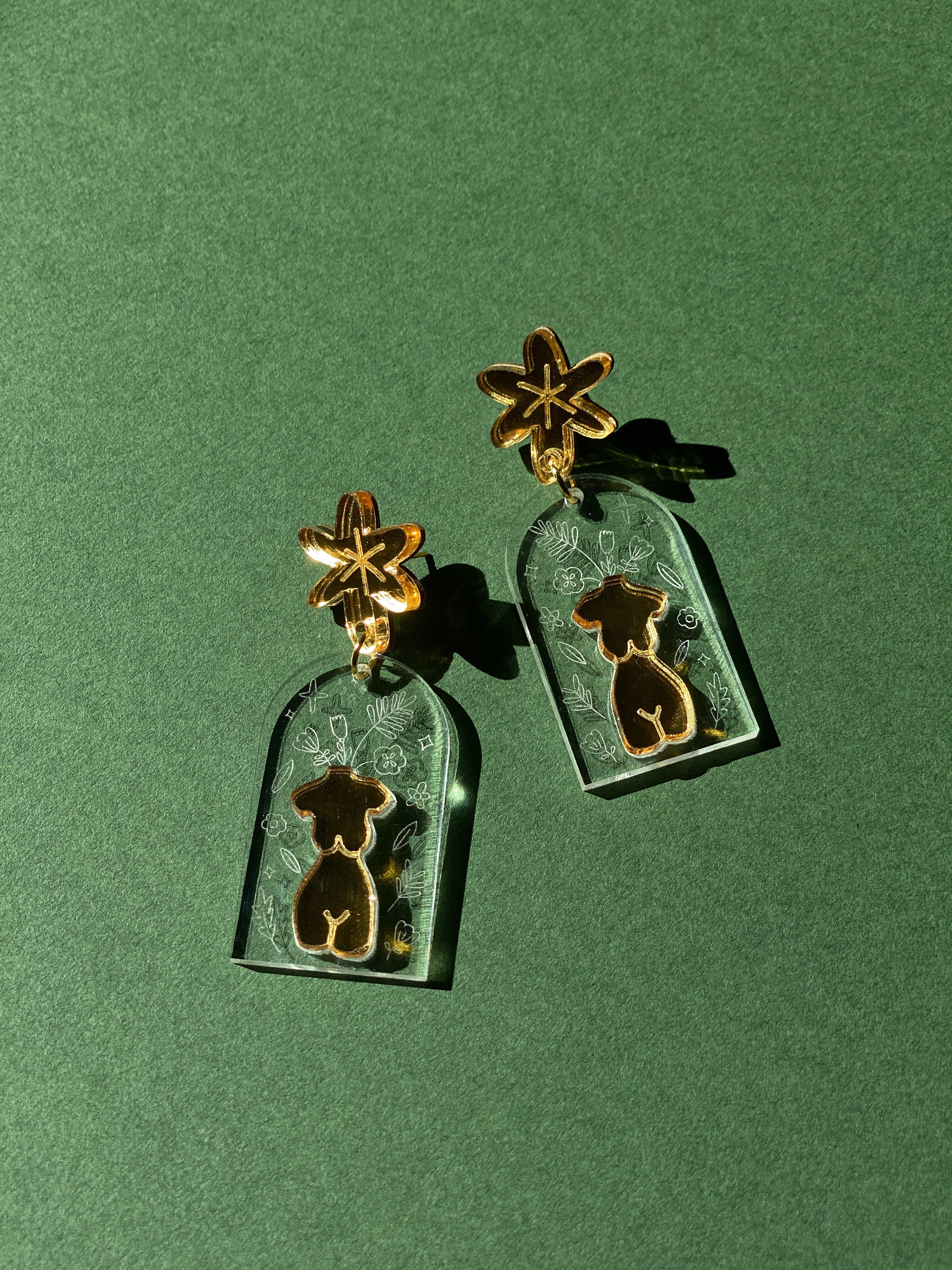 Arch de Femmes Earring in Crystaline by Lovelystrokes | Handmade Earrings